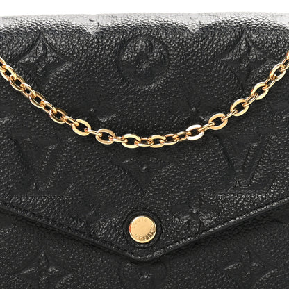Louis Vuitton Empreinte Pochette Felicie Chain Wallet Black 8 of 11