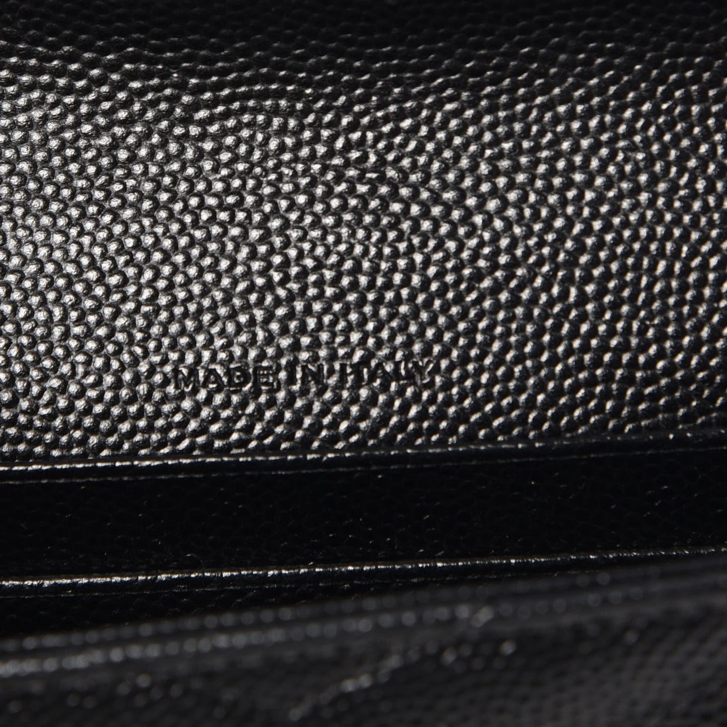 Grain De Poudre Matelasse Chevron Small Monogram Envelope Wallet Black