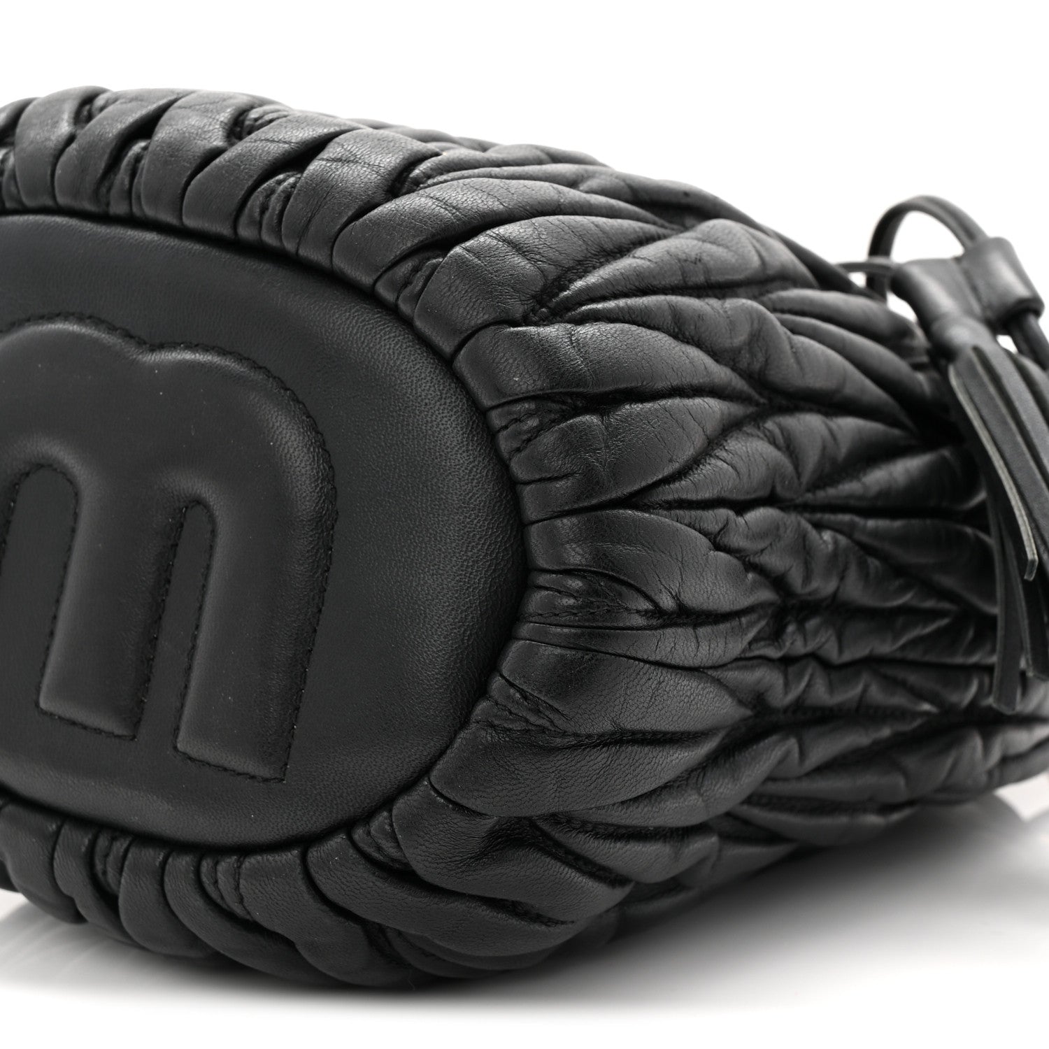Miu Miu Nappa Matelasse Small Bucket Bag Black 9 of 9