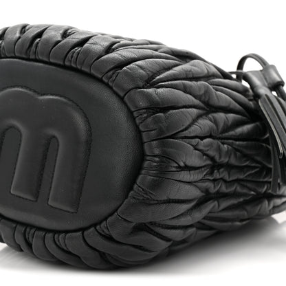 Miu Miu Nappa Matelasse Small Bucket Bag Black 9 of 9