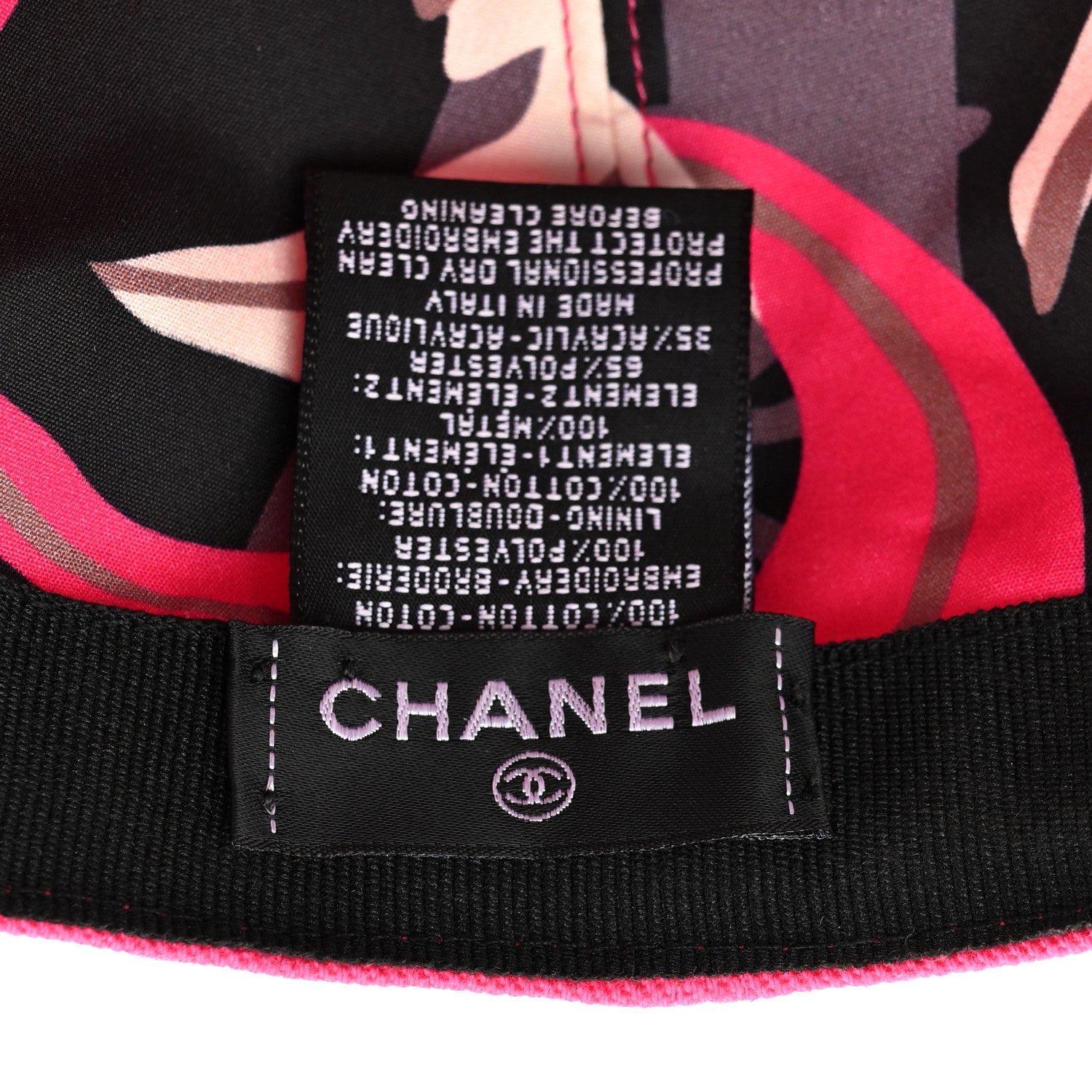 Chanel Cotton CC Cap Hat Fuchsia 7 of 8