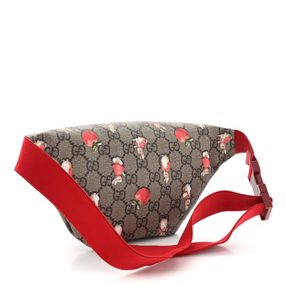 Gucci X PETER RABBIT GG Supreme Monogram Rabbit Print Childrens Belt Bag Beige Ebony Red 3 of 10