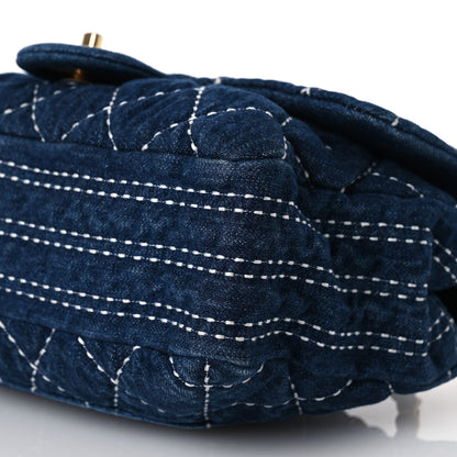 Chanel Denim Quilted Medium Denim Trip Single Flap Blue 11 of 13