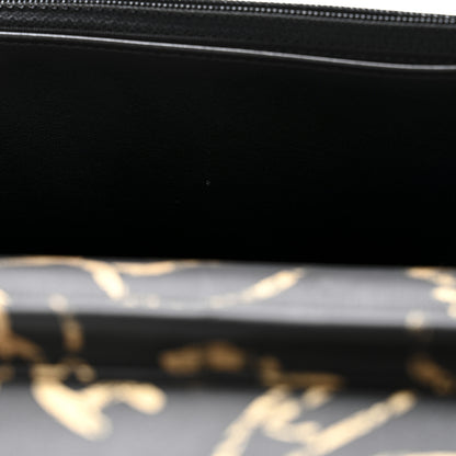 Chanel Calfskin Quilted Graffiti Pyramid Wallet On Chain WOC Black 7 of 12