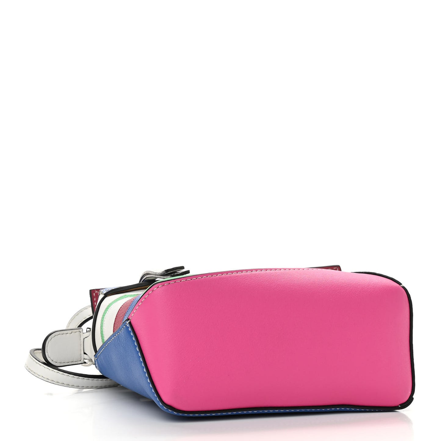 Calfskin Mini Puzzle Edge Bag Grey Multicolor