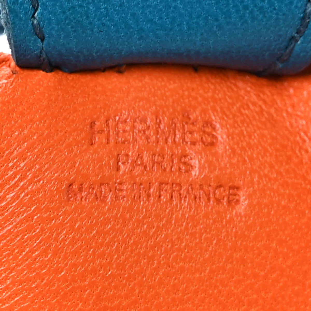 Hermes Milo Lambskin Grigri Rodeo Horse Bag Charm PM Feu Celeste Bleu Izmir 3 of 4