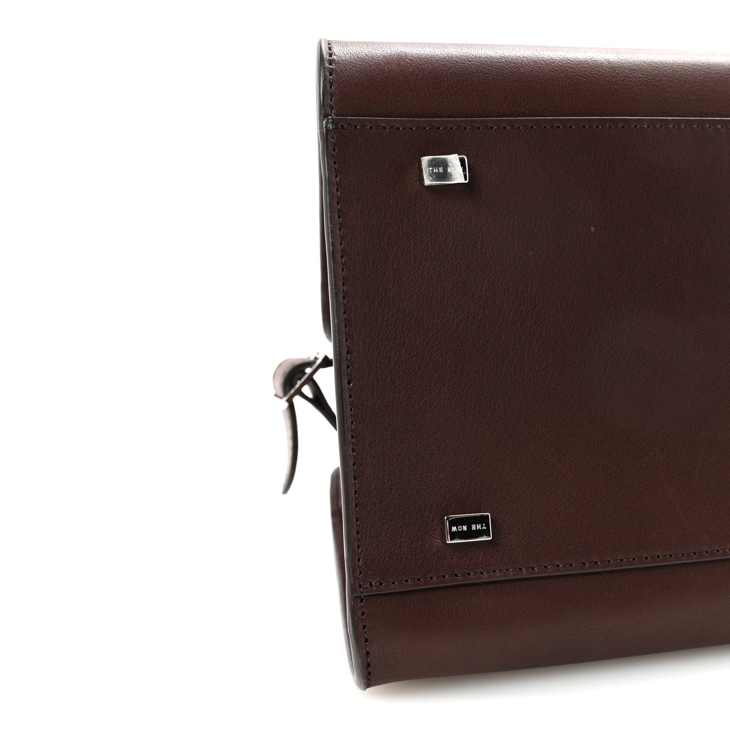 Polished Saddle Calfskin Soft Margaux 10 Bag Dark Brown