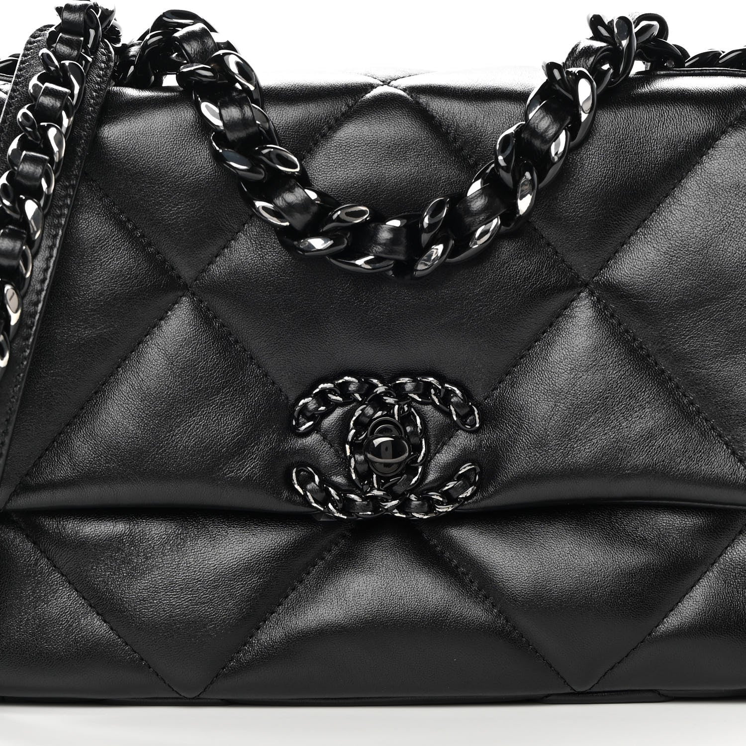 Chanel Lambskin Quilted Medium Chanel 19 Flap So Black 8 of 12