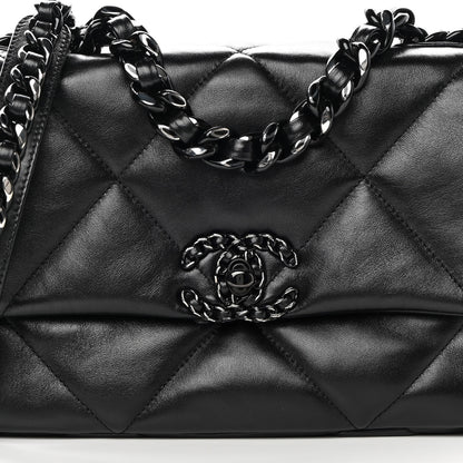 Chanel Lambskin Quilted Medium Chanel 19 Flap So Black 8 of 12