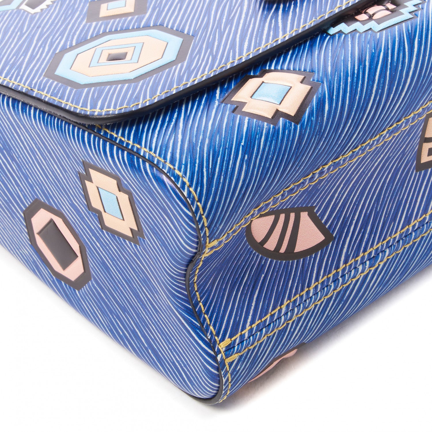 Louis Vuitton Epi Azteque Twist Shoulder Bag MM Denim Light 5 of 8