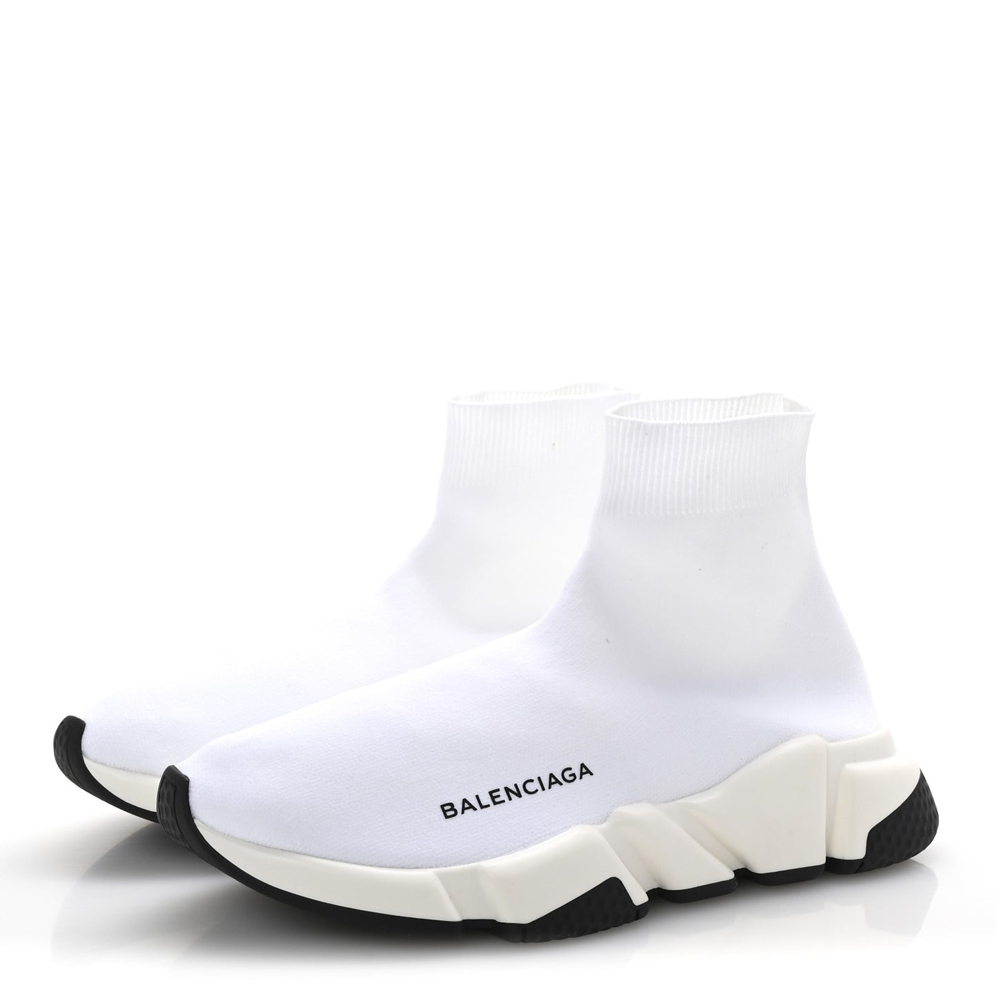Neoprene Knit Womens Speed Sneakers 38 White