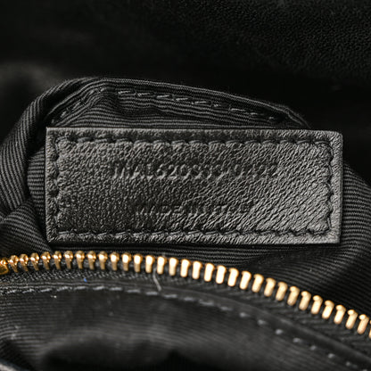 Saint Laurent Lambskin Quilted Toy Loulou Puffer Monogram Chain Satchel Black 7 of 11