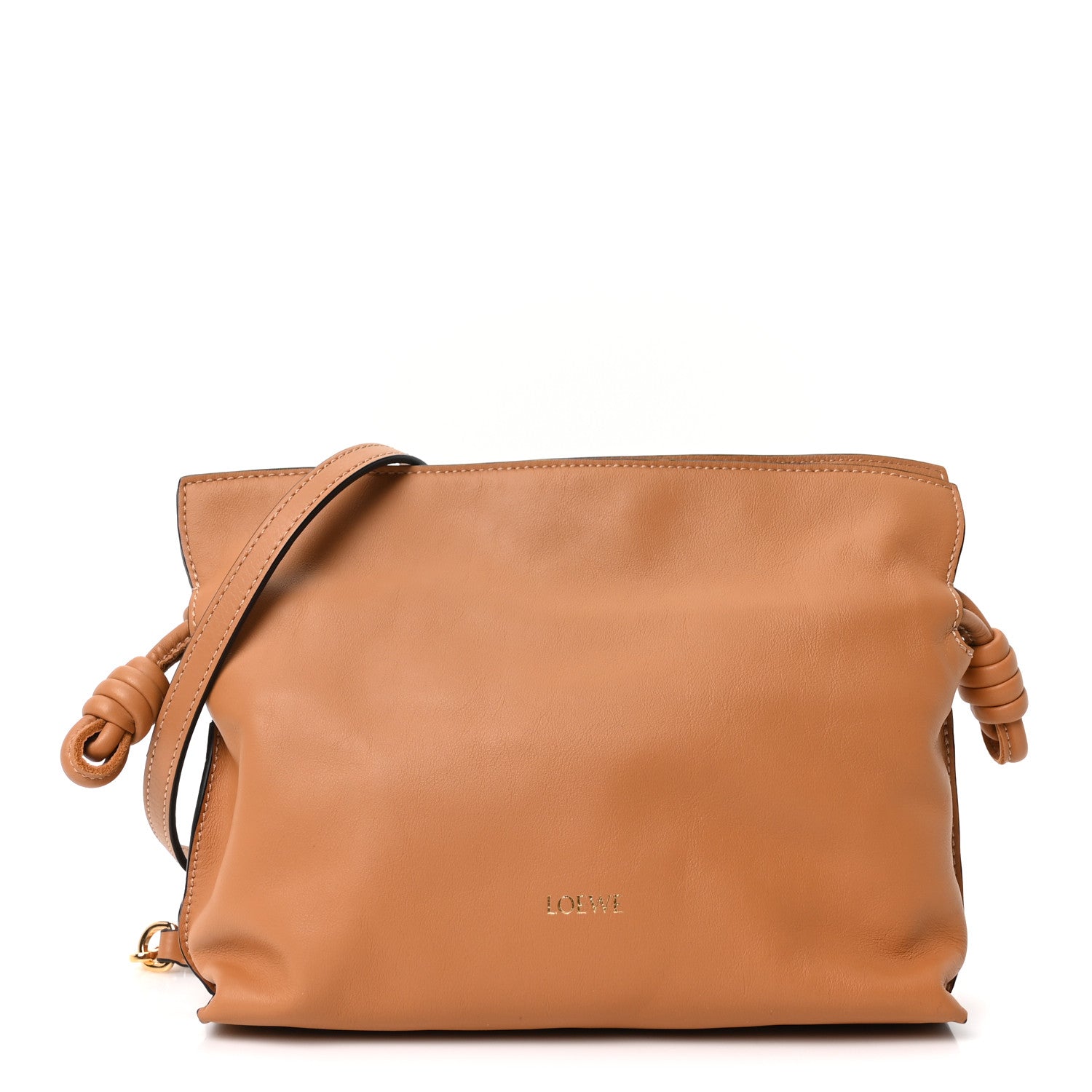 Loewe Calfskin Mini Flamenco Knot Clutch Warm Desert 1 of 9