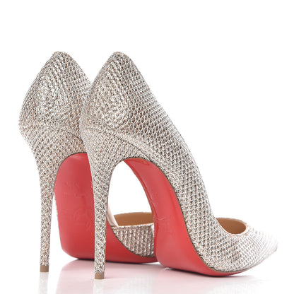 Christian Louboutin Glitter Luminor Iriza 100 Pumps 37.5 Colombe 4 of 8