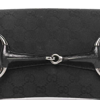 Gucci Monogram Horsebit Chain Clutch Black 8 of 10