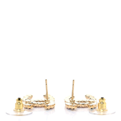 Chanel Crystal Over The Rainbow CC Earrings Gold Multicolor 3 of 4