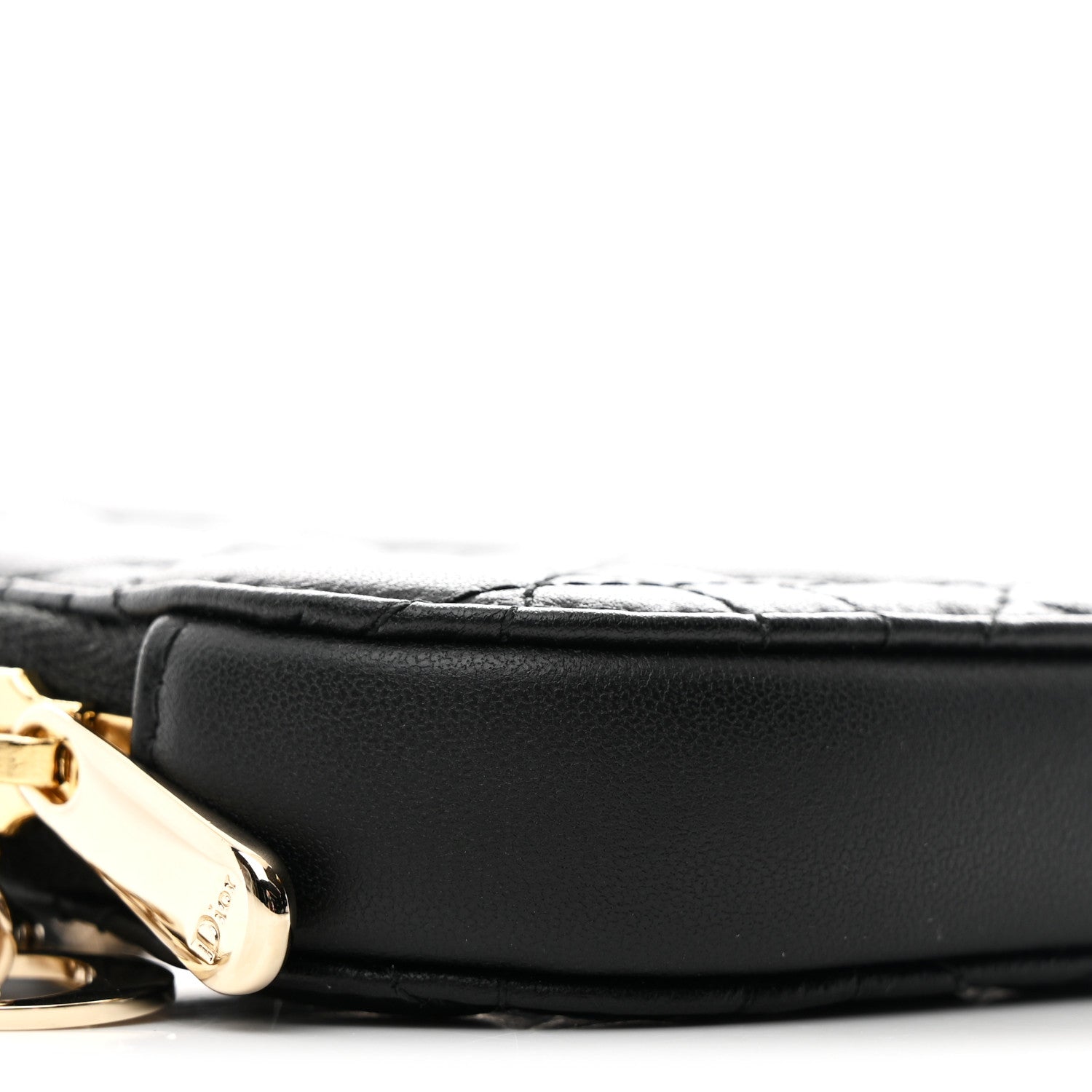 Christian Dior Lambskin Cannage Lady Dior Phone Holder Black 9 of 11