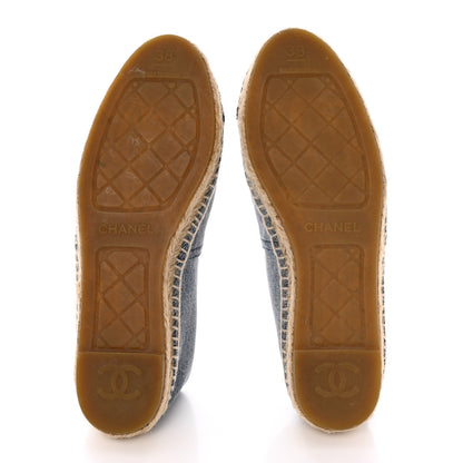 Chanel Denim CC Espadrilles 38 Blue Black 5 of 11