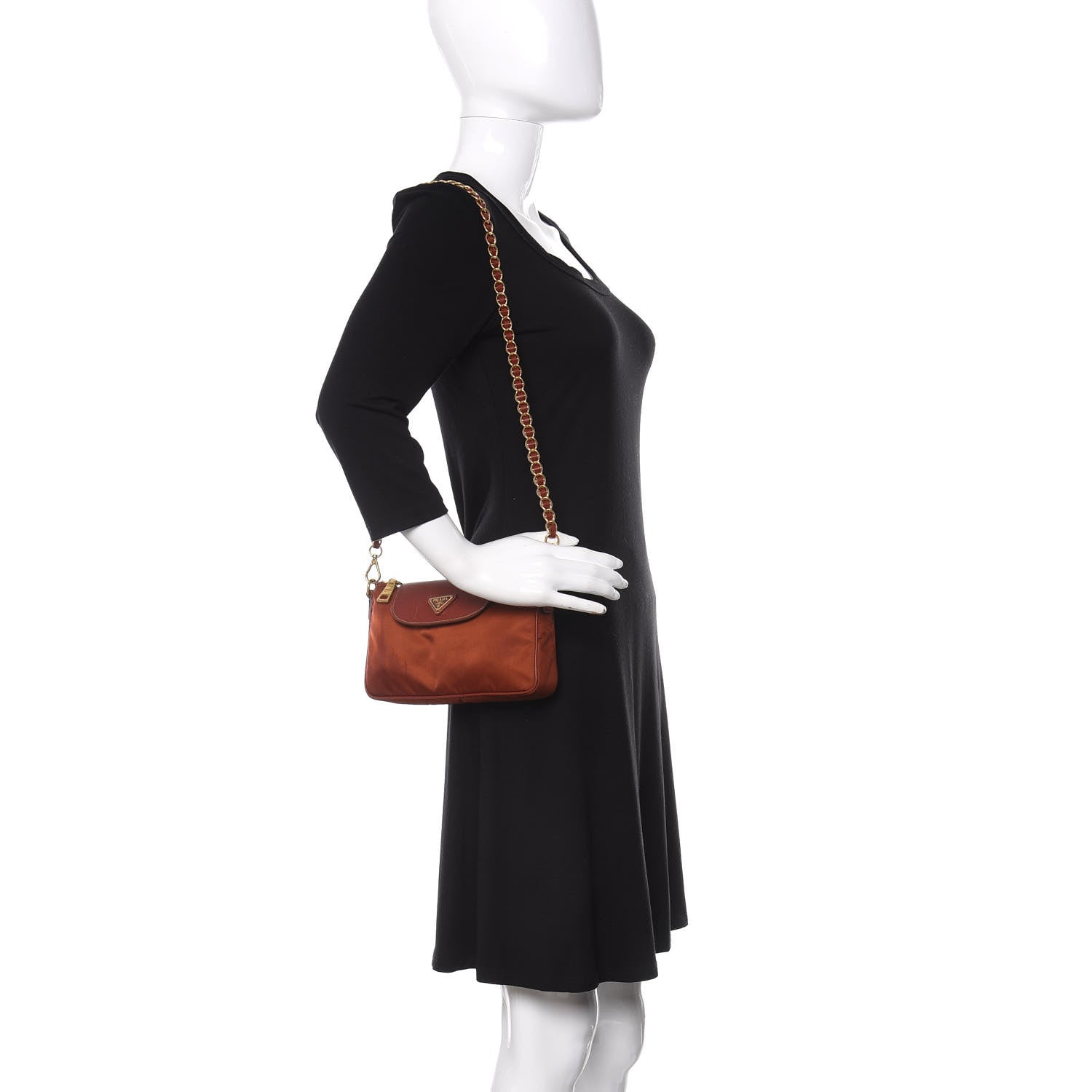 Prada Tessuto Nylon Saffiano Crossbody Bag Bacca 2 of 13