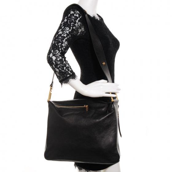 Chloe Sheepskin Vanessa Chain Shoulder Bag Black 2 of 9