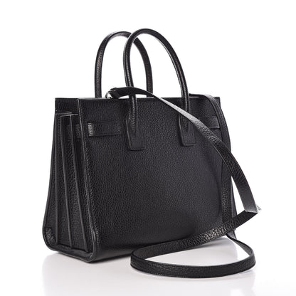 Saint Laurent Grained Calfskin Baby Sac De Jour Black 3 of 14