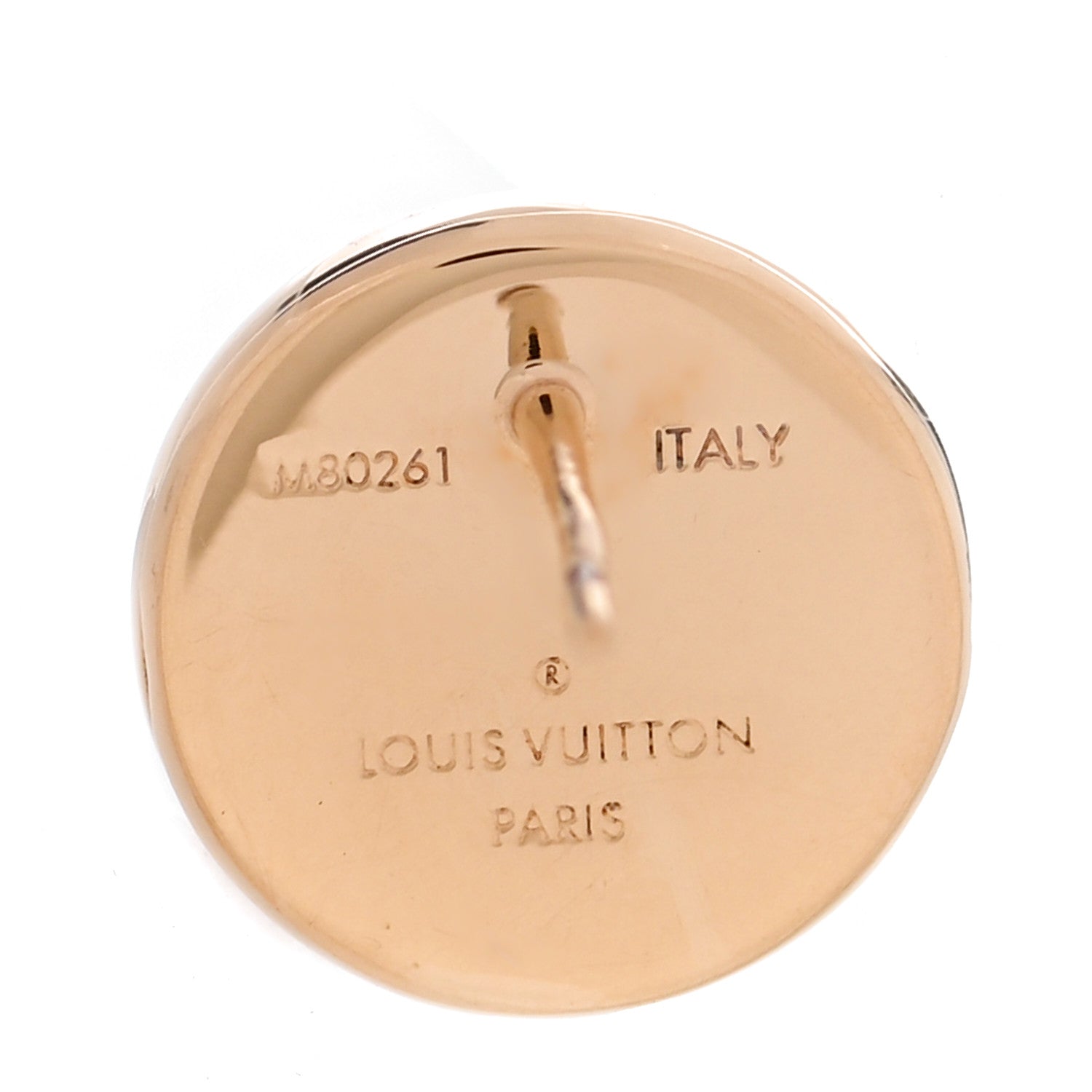 Louis Vuitton Mother of Pearl L to V Pearlfection Earrings Gold 4 of 5