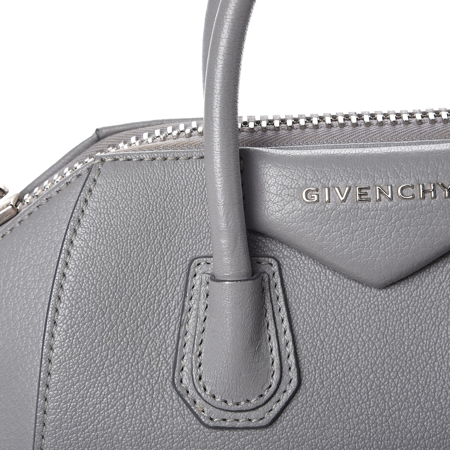 Givenchy Sugar Goatskin Mini Antigona Pearl Grey 10 of 13