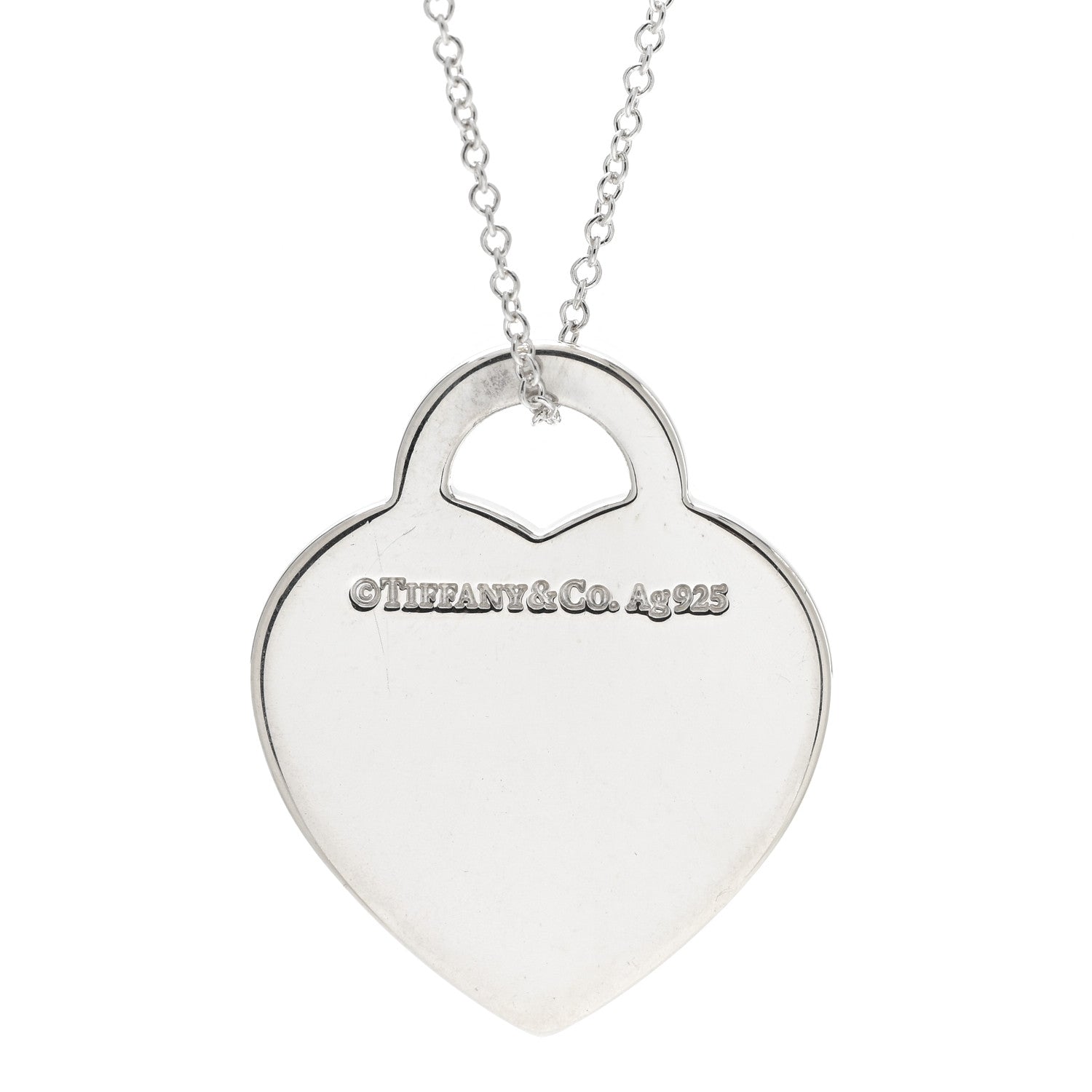 Tiffany Sterling Silver Small Return to Tiffany Heart Pendant Necklace 6 of 7