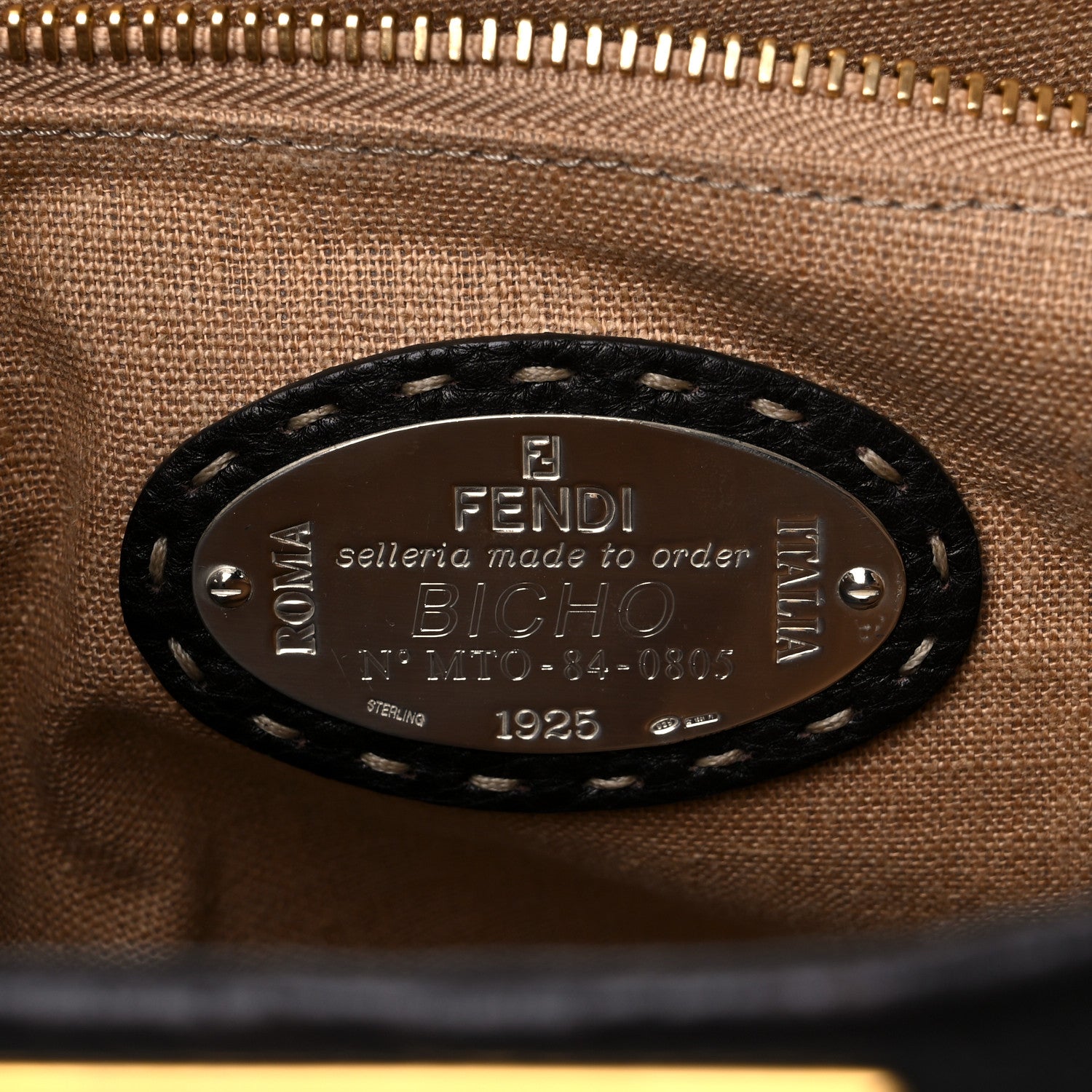 Fendi Cuoio Romano Selleria Large Peekaboo Iconic Satchel Moro 14 of 15
