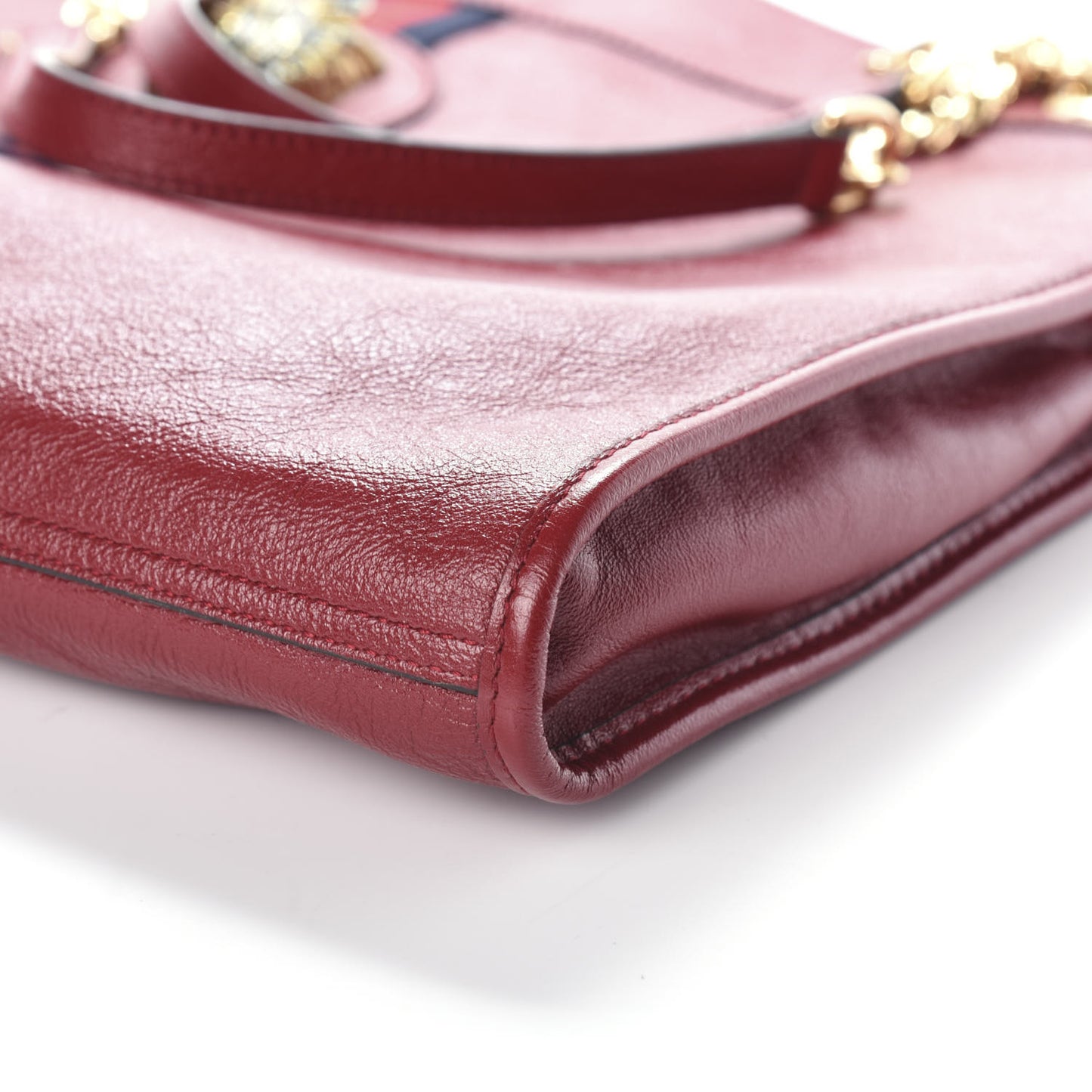 Calfskin Large Rajah Chain Tote Romantic Cherry