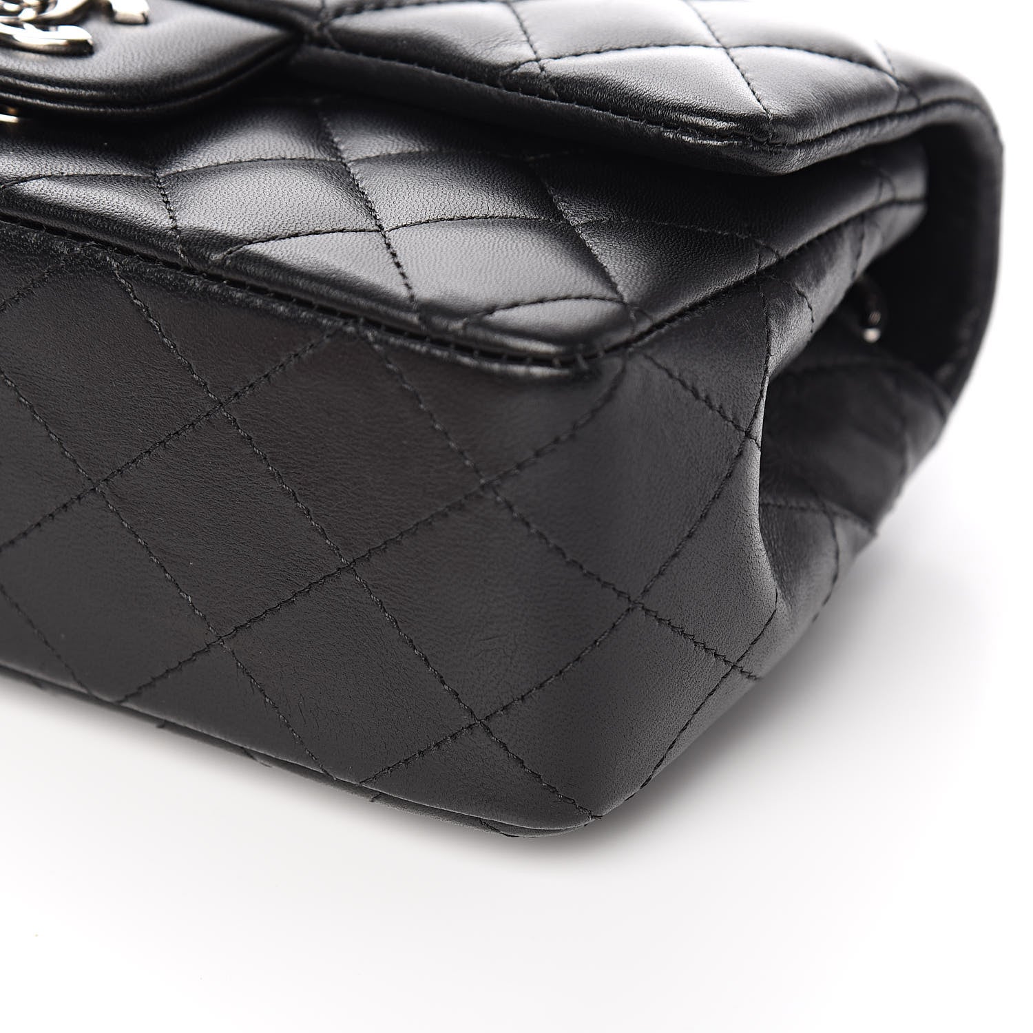 Chanel Lambskin Quilted Mini Rectangular Flap Black 9 of 12