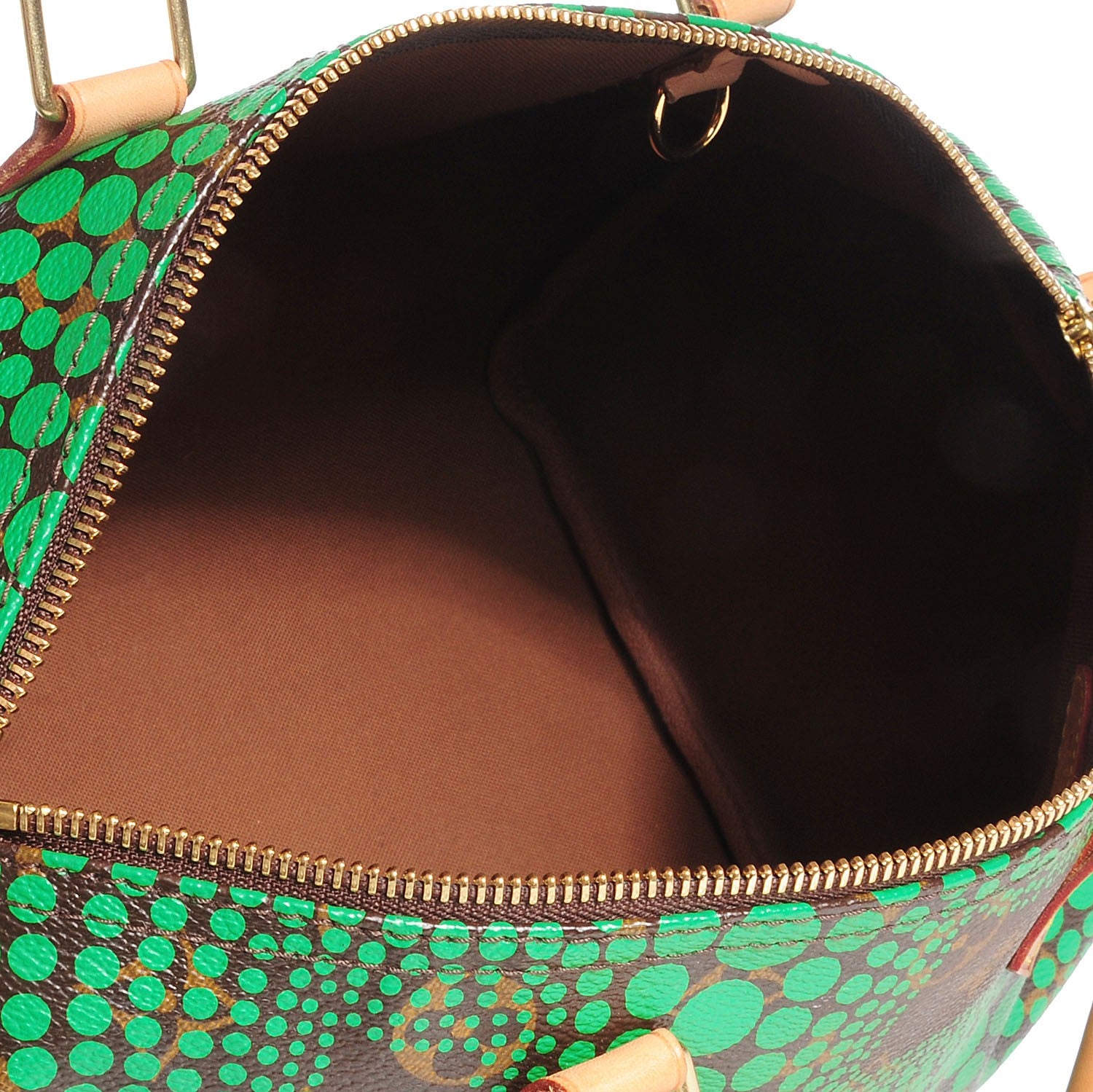 Louis Vuitton Monogram Kusama Town Speedy 30 Green 5 of 7