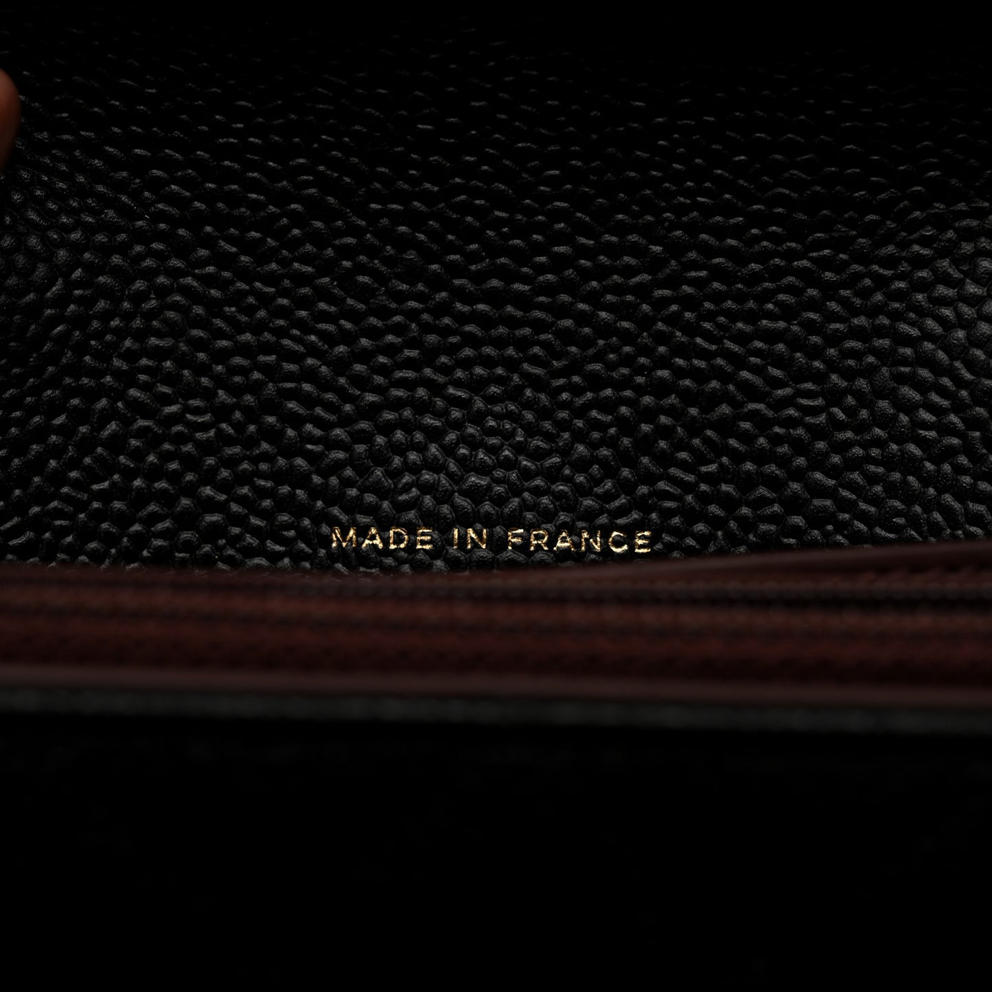 Caviar Quilted Large Gusset Flap Wallet Black