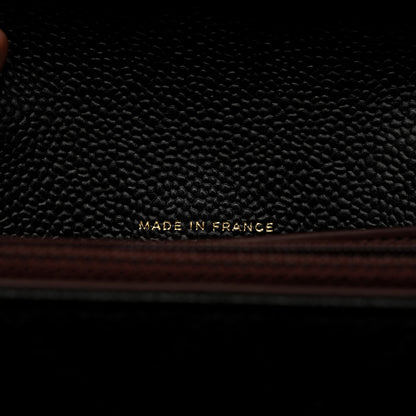 Chanel Caviar Quilted Large Gusset Flap Wallet Black 7 of 10
