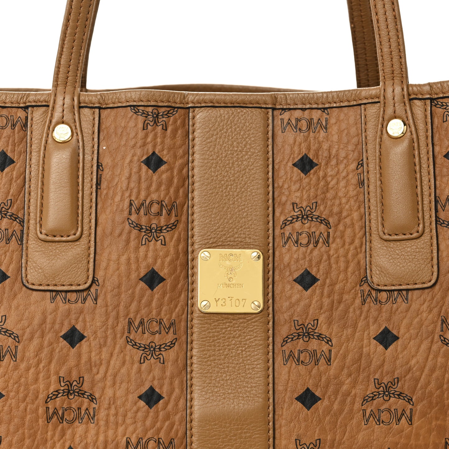 Visetos Medium Liz Reversible Shopper Tote Cognac