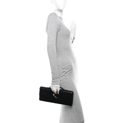 Bottega Veneta Nappa Intrecciato Long Andiamo Top Handle Clutch Black 2 of 9