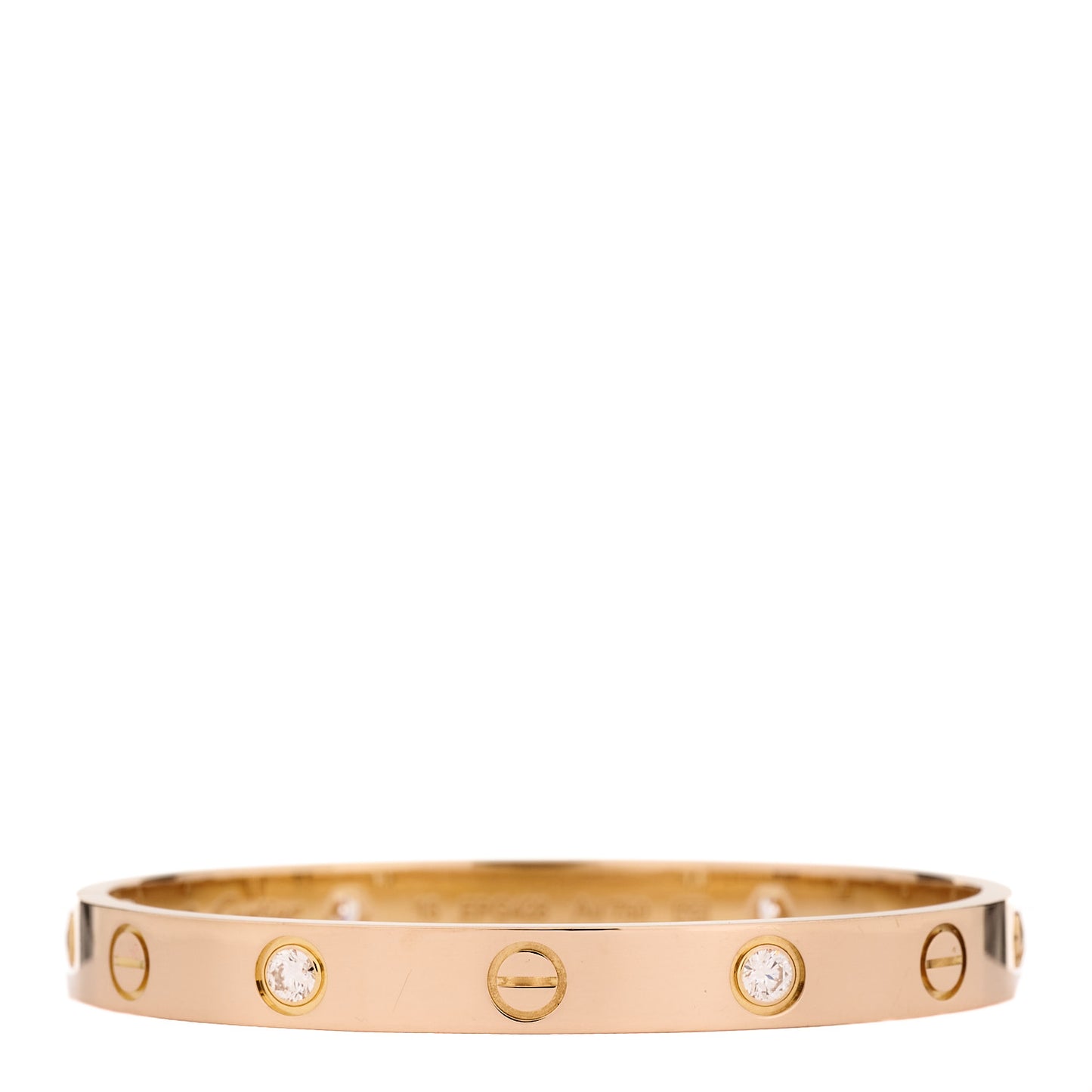 18K Pink Gold 4 Diamond LOVE Bracelet 15