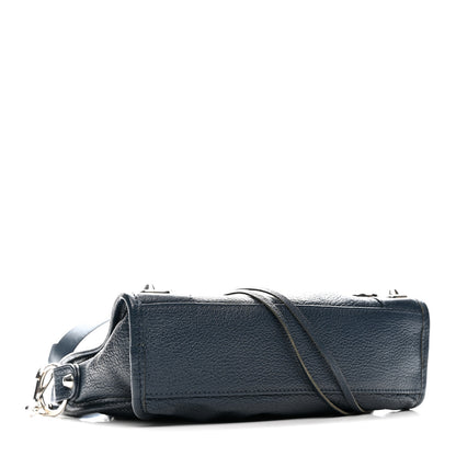 Balenciaga Chevre Silver Metallic Edge Hardware Mini City Bleu de Minuit 5 of 13
