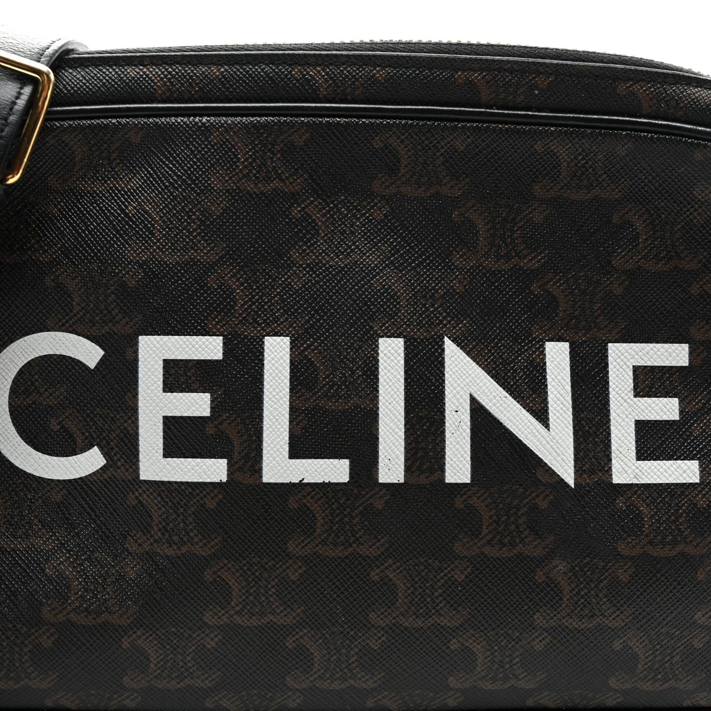 Triomphe Canvas Medium Messenger Bag Black