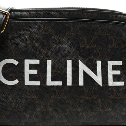 Celine Triomphe Canvas Medium Messenger Bag Black 8 of 13