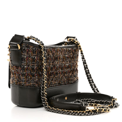 Chanel Tweed Calfskin Small Gabrielle Hobo Brown 3 of 10