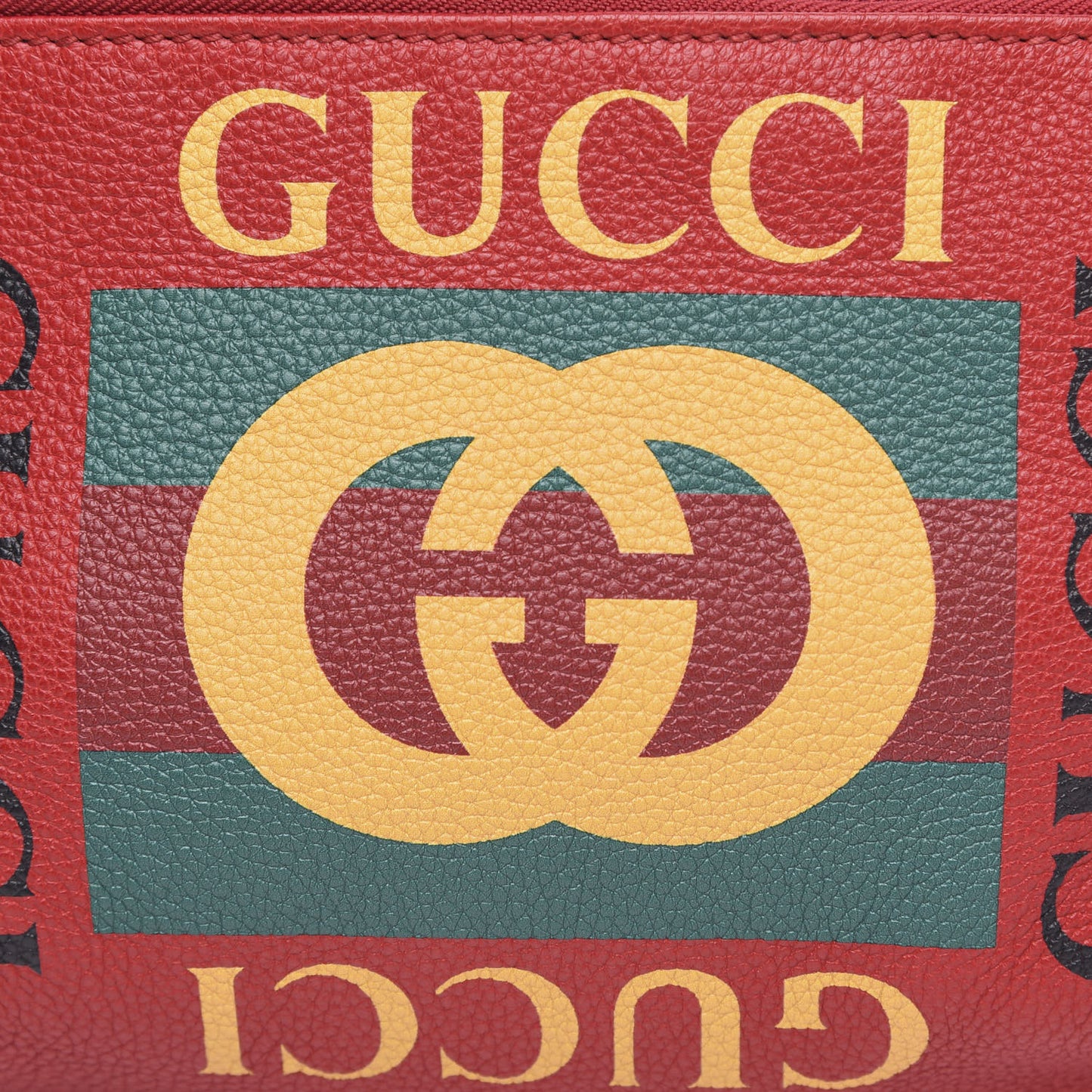 Grained Calfskin Logo Belt Bag Hibiscus Red