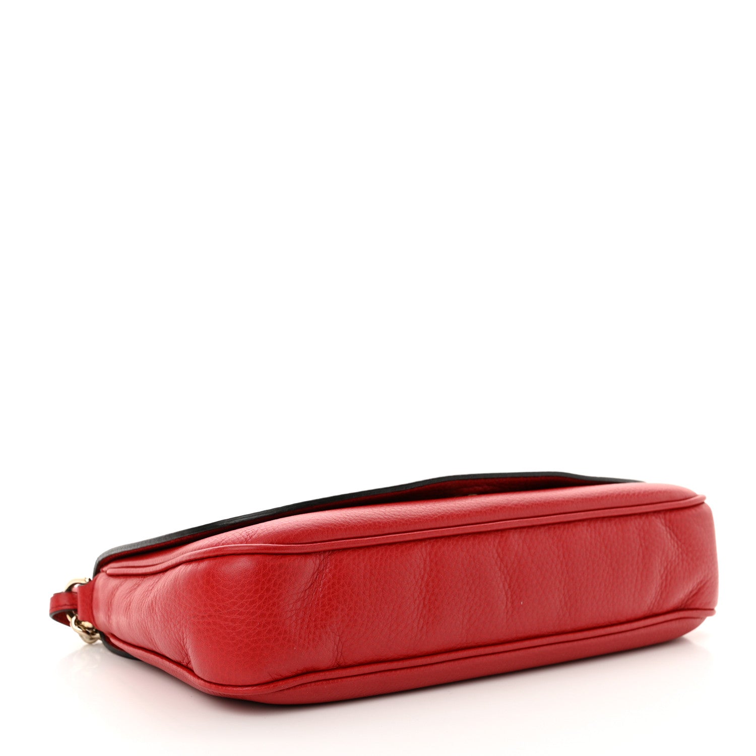 Gucci Pebbled Calfskin Medium Soho Flap Crossbody Vibrant Red 4 of 11