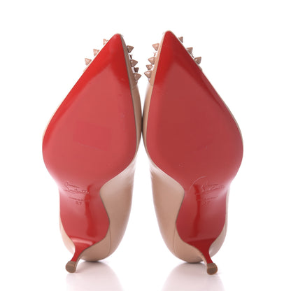 Christian Louboutin Kid Patent Geo 45 Pumps 37 Nude 5 of 7