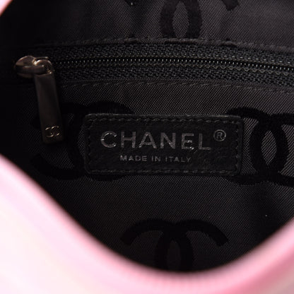 Chanel Calfskin Quilted Cambon Pochette Pink Black 9 of 12