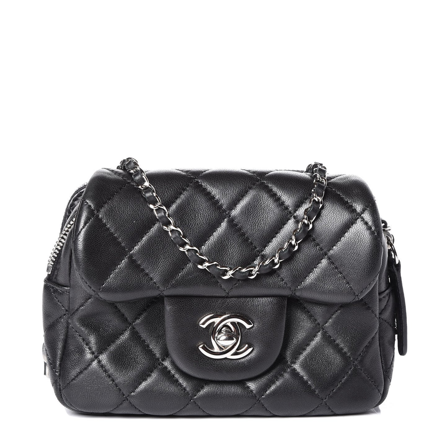 Lambskin Quilted New Mini Flap Black