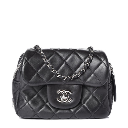 Chanel Lambskin Quilted New Mini Flap Black 1 of 11