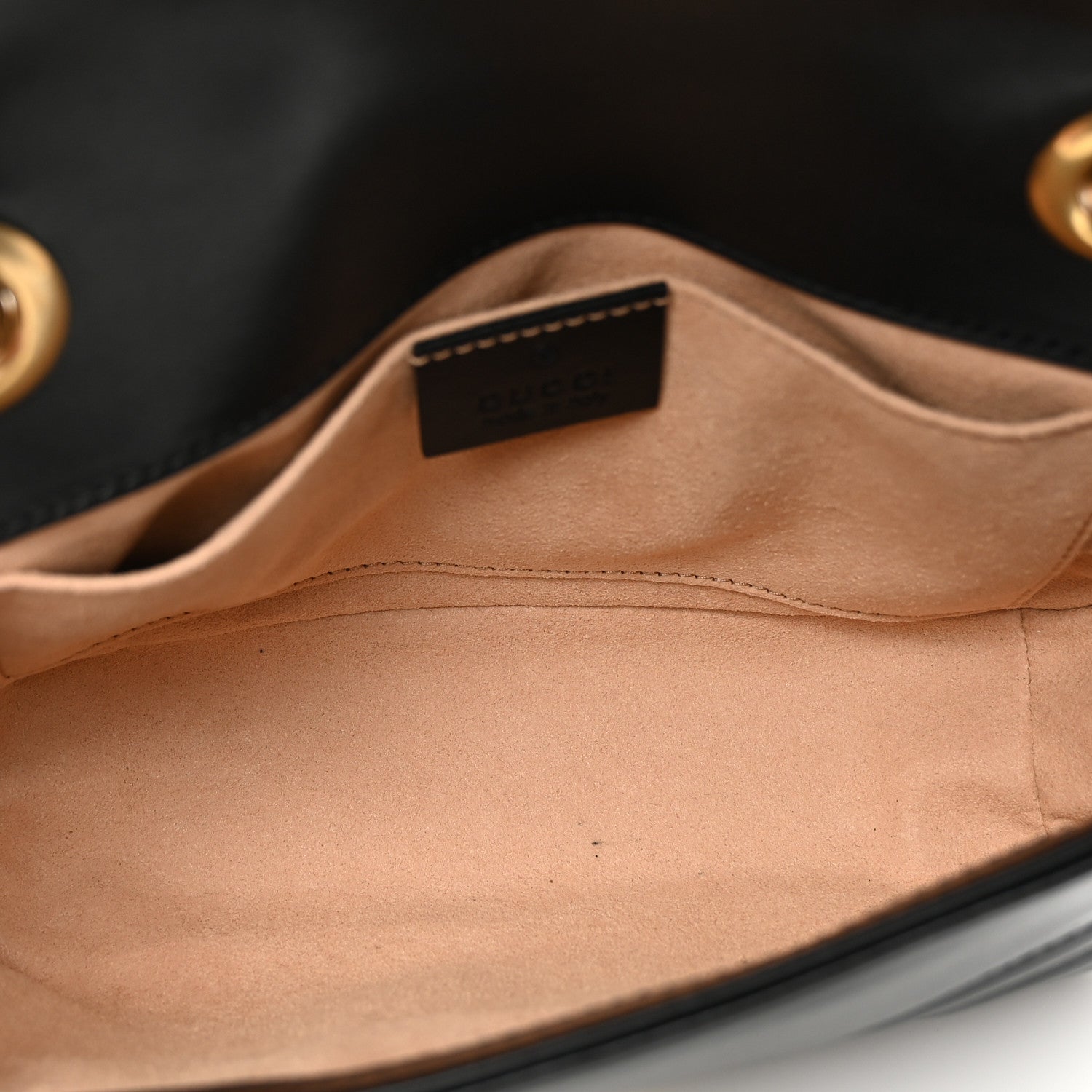 Gucci Calfskin Matelasse Mini GG Marmont Shoulder Bag Black 6 of 10