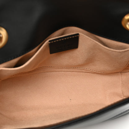 Gucci Calfskin Matelasse Mini GG Marmont Shoulder Bag Black 6 of 10