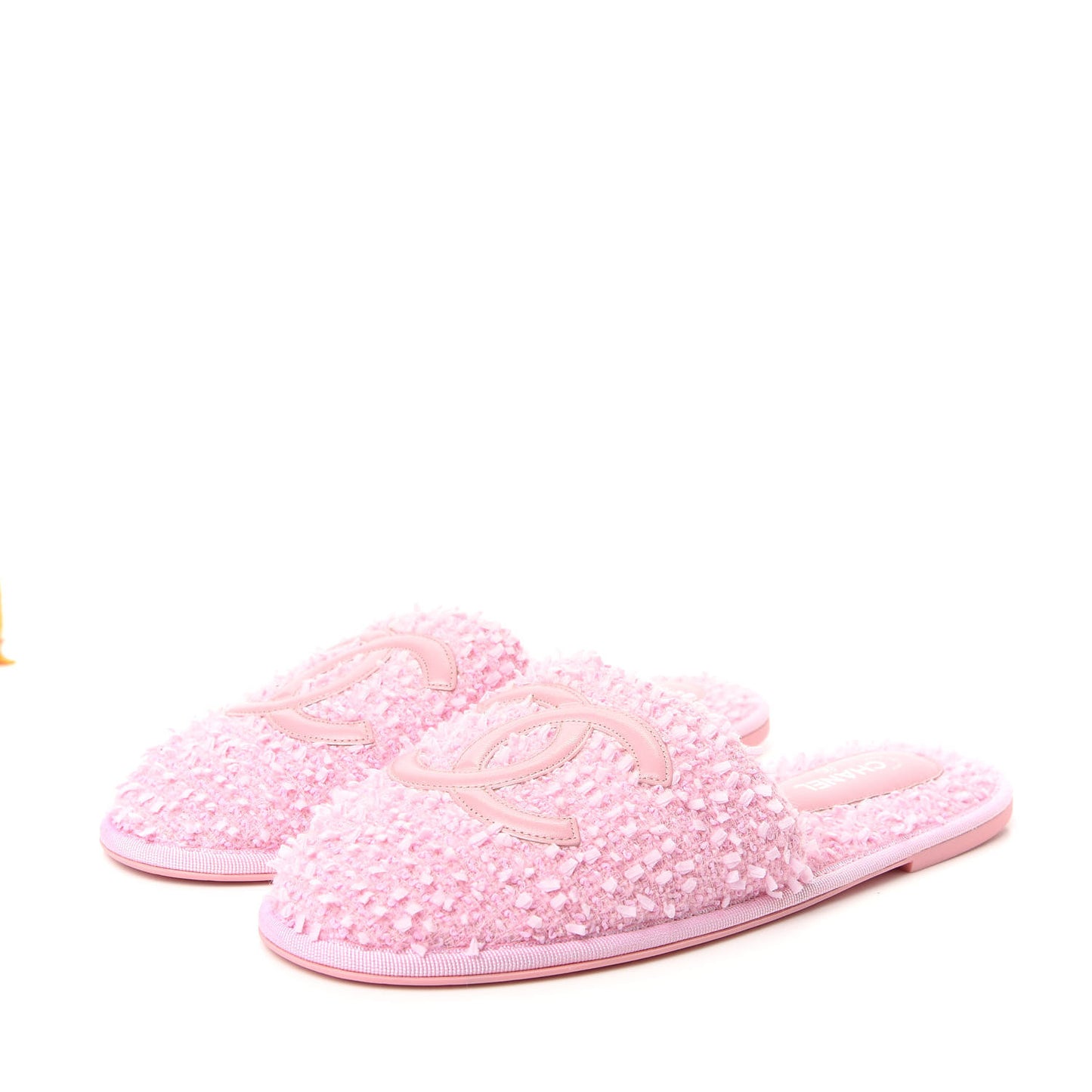 Tweed CC Flat Mules M Pink